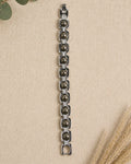 Silver Plated Pyrite Power Bracelet