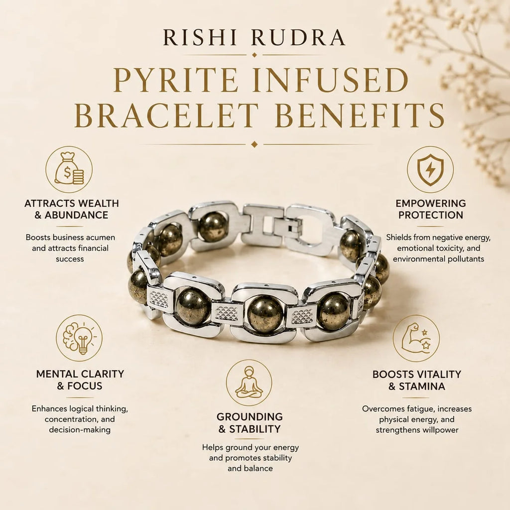Silver Plated Pyrite Power Bracelet