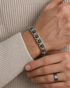 Silver Plated Pyrite Power Bracelet