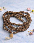 108 Beads Raw Tulsi Mala – Authentic Holy Basil Wooden Prayer Mala