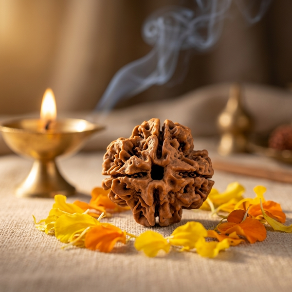 4 Mukhi Nepali Rudraksha – Wisdom of Brahma