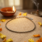 Natural Pyrite Beaded Anklet