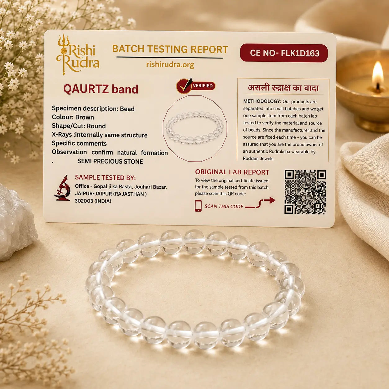 Clear Quartz Sphatik Bracelet