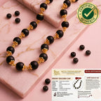 Karungali Golden Cap Mala – Premium Ebony Wood Spiritual Necklace