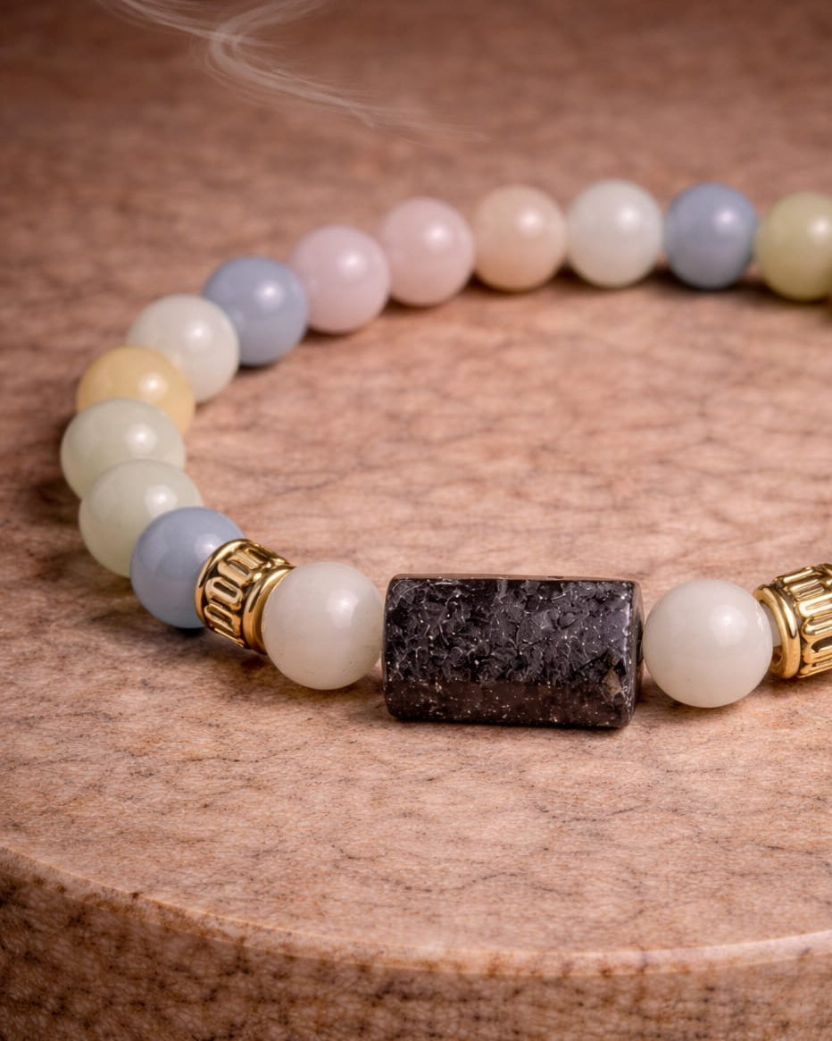 Premium Cancer (Kark) Rashi Bracelet – Zodiac Crystal Bracelet for Protection & Positivity