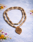 Premium Tulsi Mala with Radha Wood Locket – Holy Basil Devotional Necklace