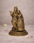Traditional Radha Krishna Brass Statue – Sacred Idol (Size: 4.5 inch height × 3 inch width)