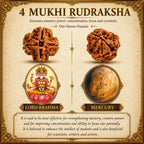 4 Mukhi Nepali Rudraksha – Wisdom of Brahma