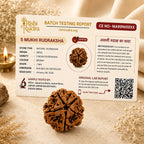 🌿 Divine Protection Combo 5 Mukhi Rudraksha + Tulsi 1 Round Kanthi Mala