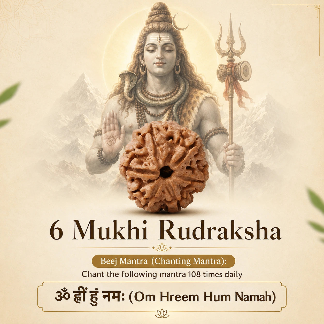 6 Mukhi Nepali Rudraksha – Power of Kartikeya