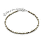 Natural Pyrite Beaded Anklet