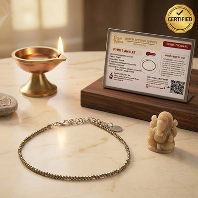 Natural Pyrite Beaded Anklet