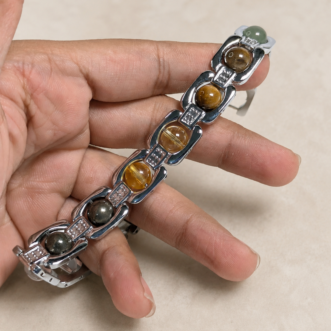 Silver Plated Money Magnet Bracelet