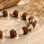 Rudraksha Quartz Harmony Bracelet