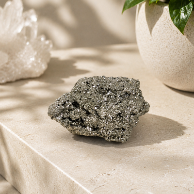 Raw Pyrite Stone – Natural Golden Healing Crystal Cluster
