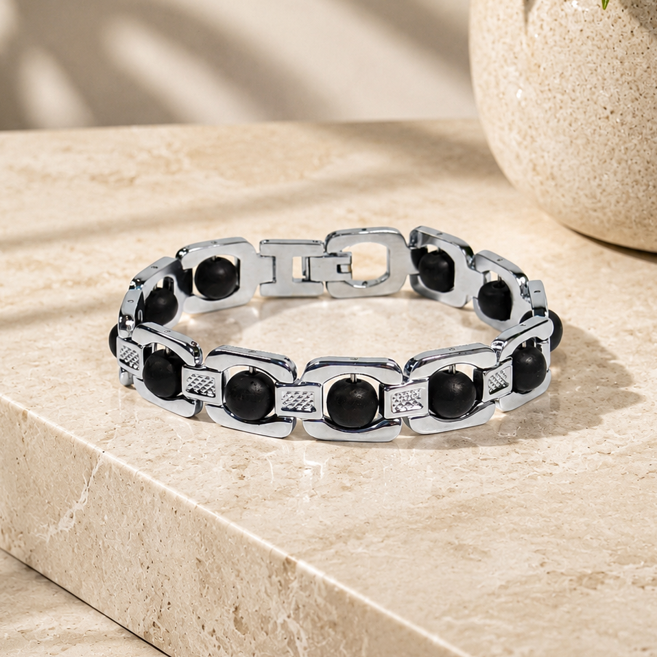 Silver Plated Karungali Bracelet