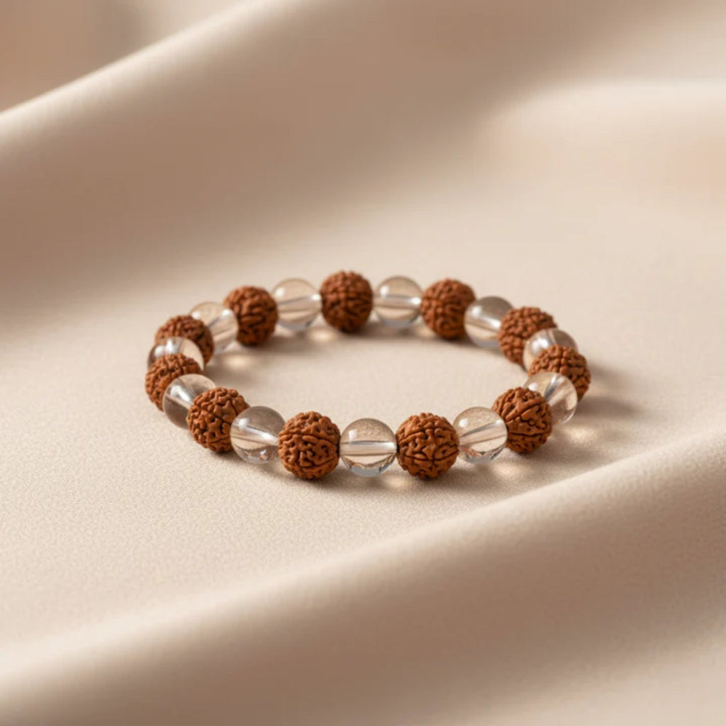 Rudraksha Quartz Harmony Bracelet