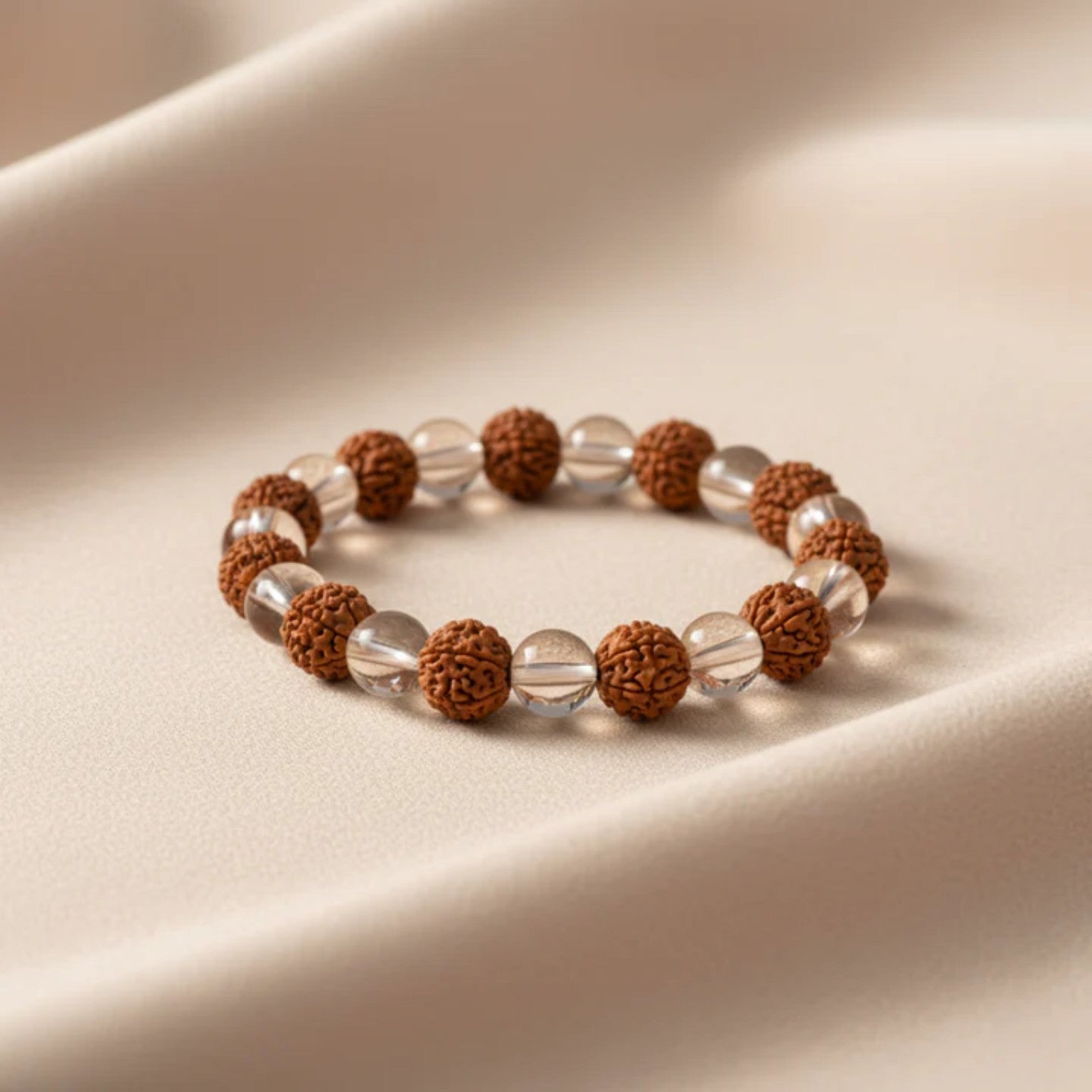 Rudraksha Quartz Harmony Bracelet