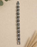 Silver Plated Pyrite Power Bracelet