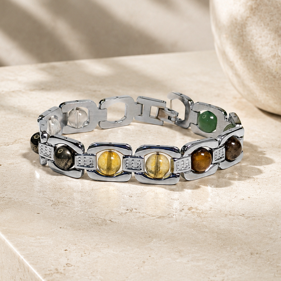 Silver Plated Money Magnet Bracelet