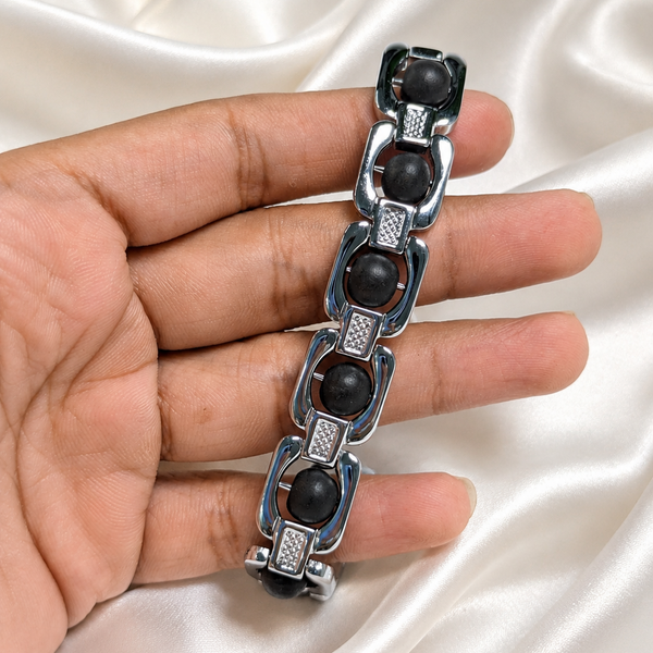 Silver Plated Karungali Bracelet