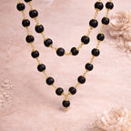 Karungali Golden Cap Mala – Premium Ebony Wood Spiritual Necklace