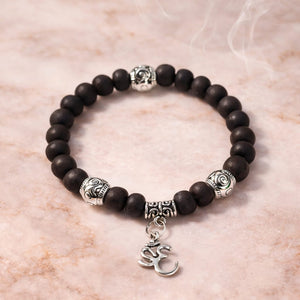 Karungli Om Charm Beaded Bracelet