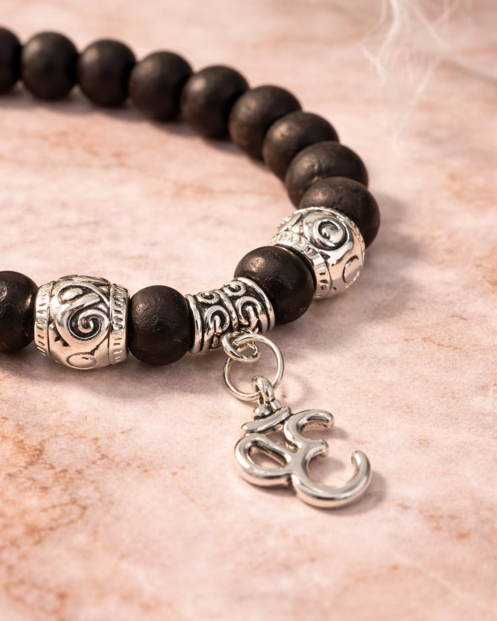 Karungli Om Charm Beaded Bracelet