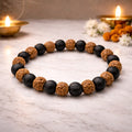 Rudraksha Karungali Bracelet | Spiritual Protection Beads Band