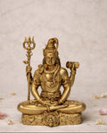 Mini Brass Lord Shiva Murti – Divine Meditation Pose for Home Mandir (Height: 6.5 cm | Breadth: 4 cm):