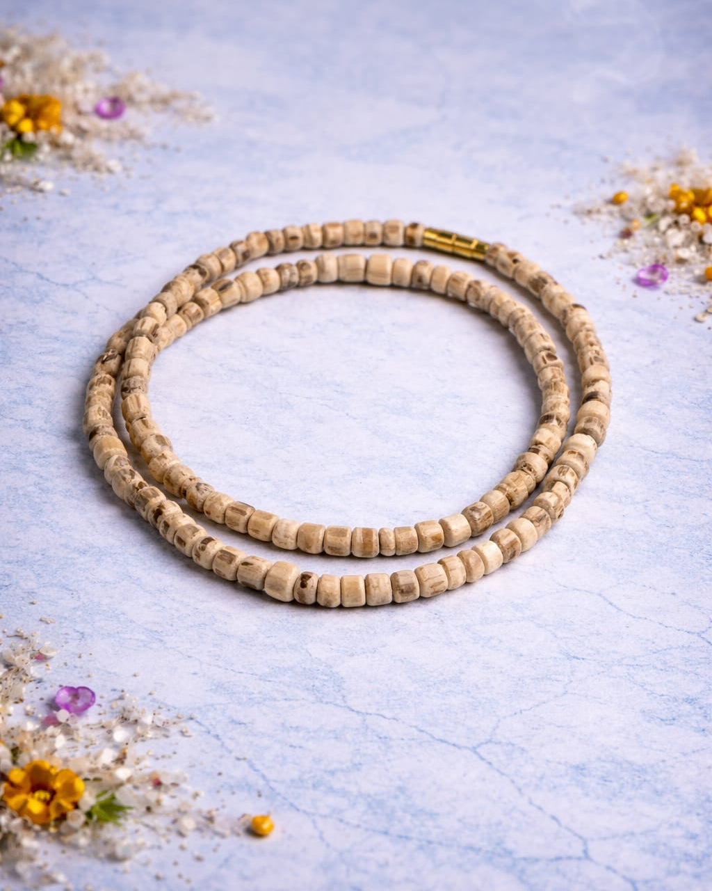 Single Round Tulshi Mala – Original Tulsi Wood Kanthi Necklace