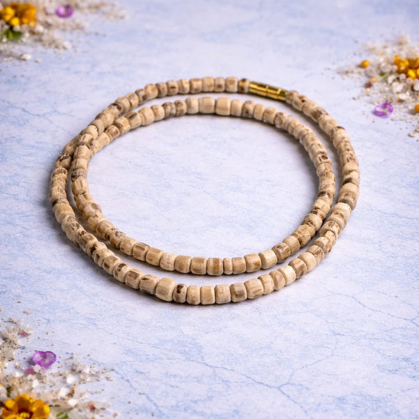 Single Round Tulsi Mala – Original Tulsi Wood Kanthi Necklace
