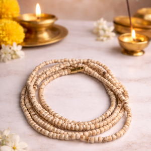 Sacred Triple Round Tulsi Mala – Handcrafted Devotional Prayer Mala