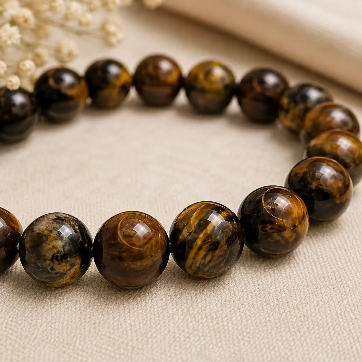 Natural Tiger Eye Bead Bracelet