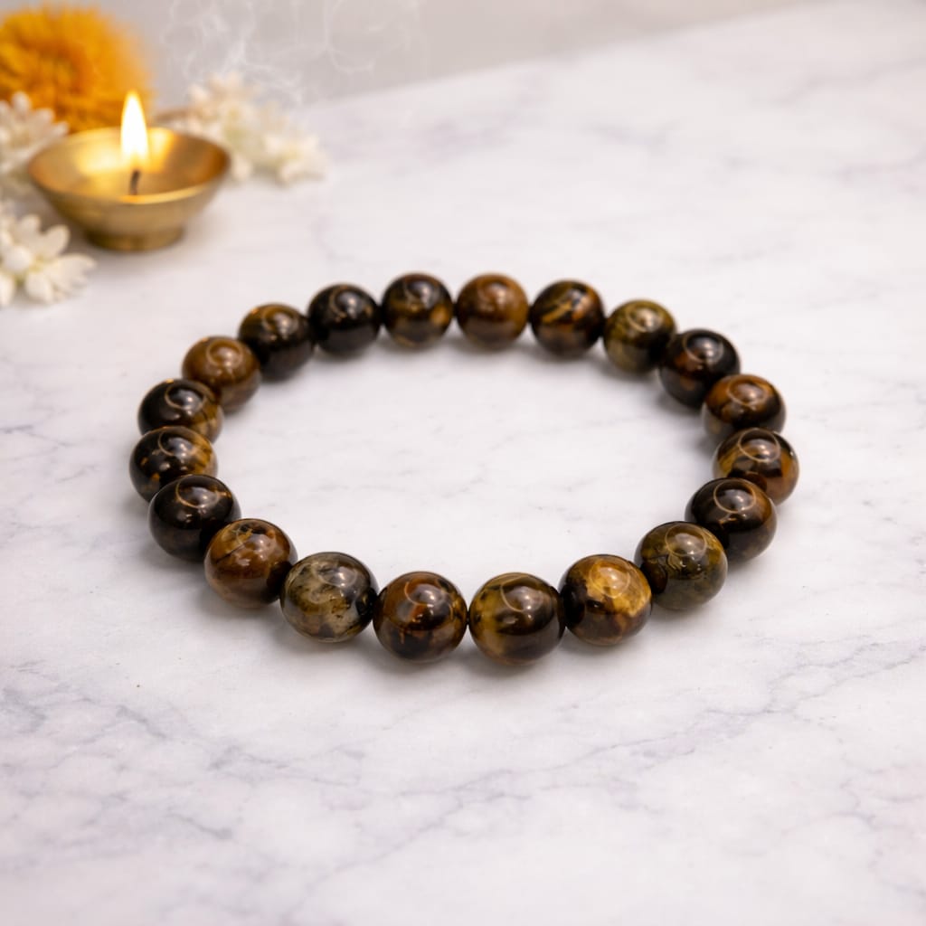 Natural Tiger Eye Bead Bracelet