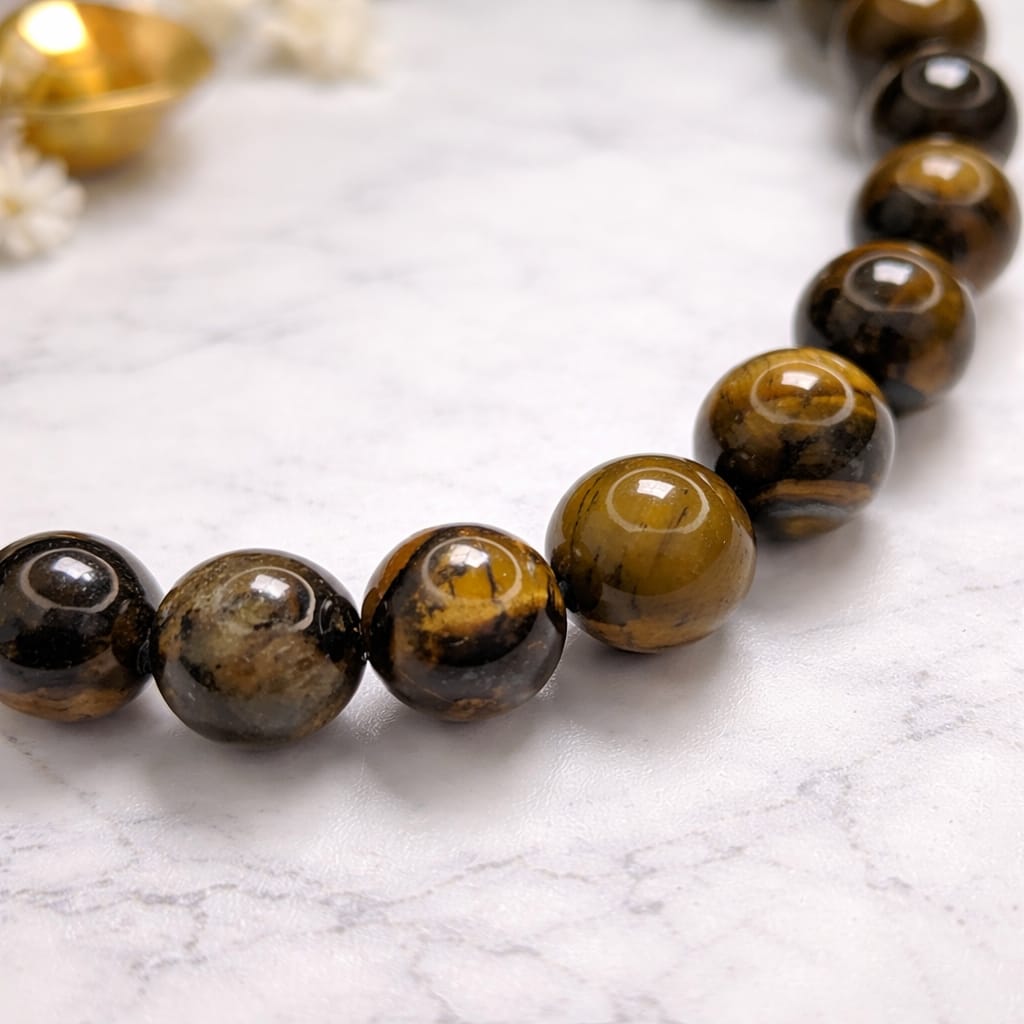Natural Tiger Eye Bead Bracelet